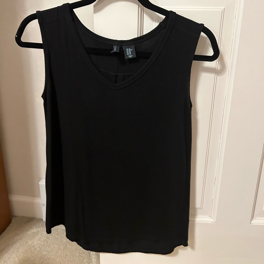 CYNTHIA ROWLEY | black sleeveless blouse, size XS